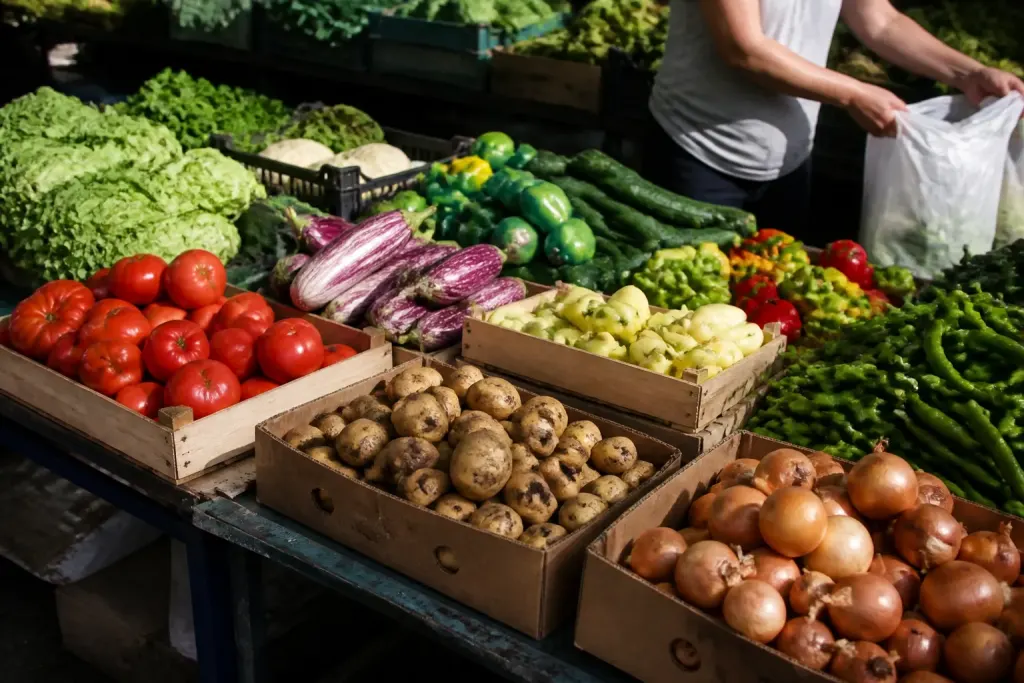 Produits differents avec etiquettes de prix clairement visibles